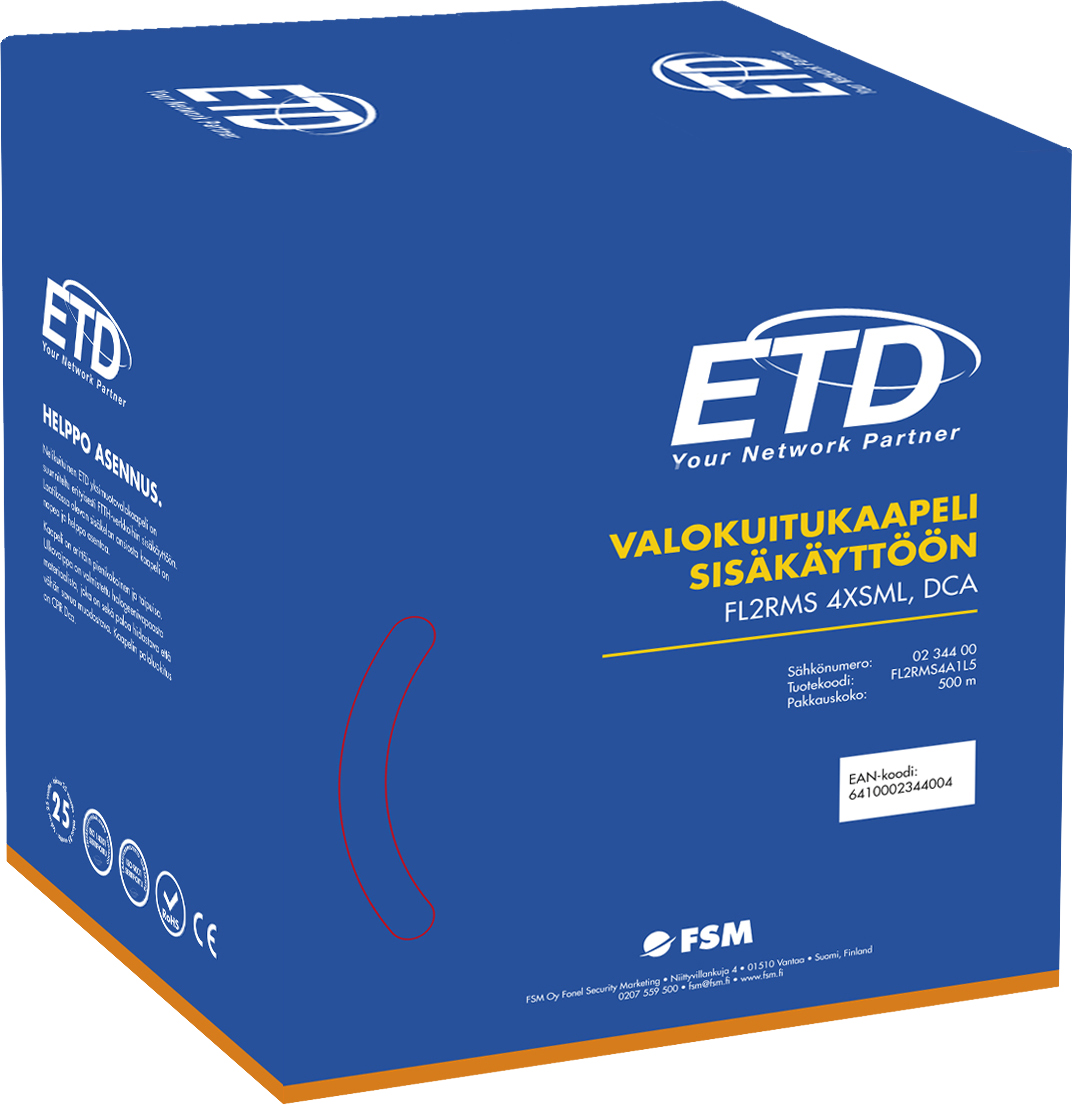 FTTH sisäkaapeli FL2RMS 4xSML L500