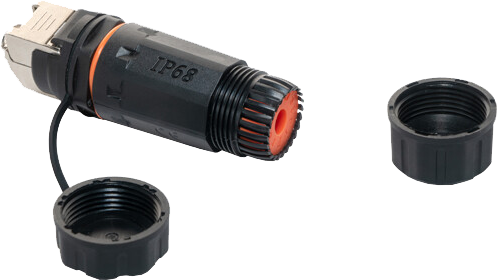 Keystone Cat6A STP RJ45-liitin paneeliin/rasiaan IP68
